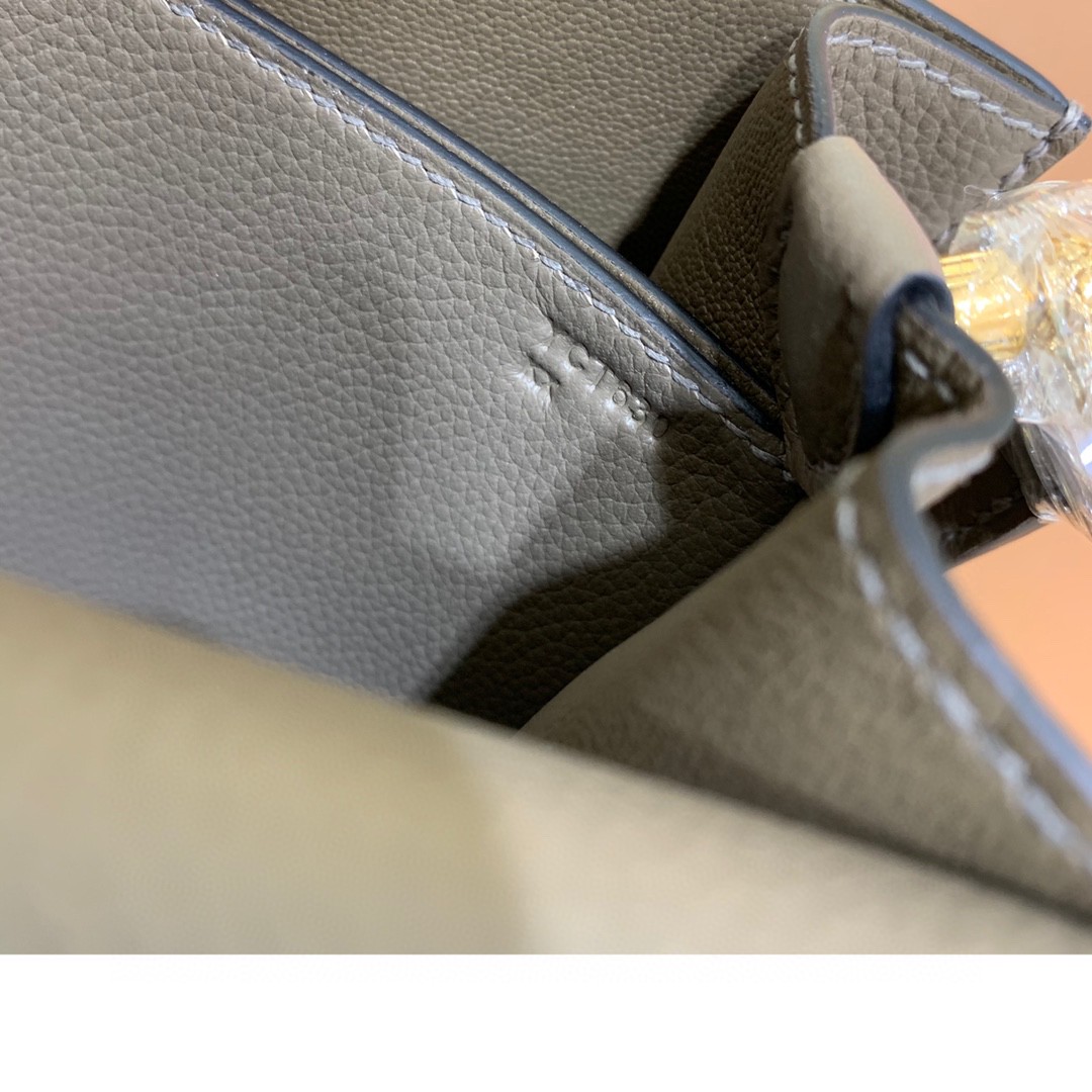 Hermès（爱马仕）Roulis 猪鼻子 evercolor 沥青灰 23cm 金扣 现货