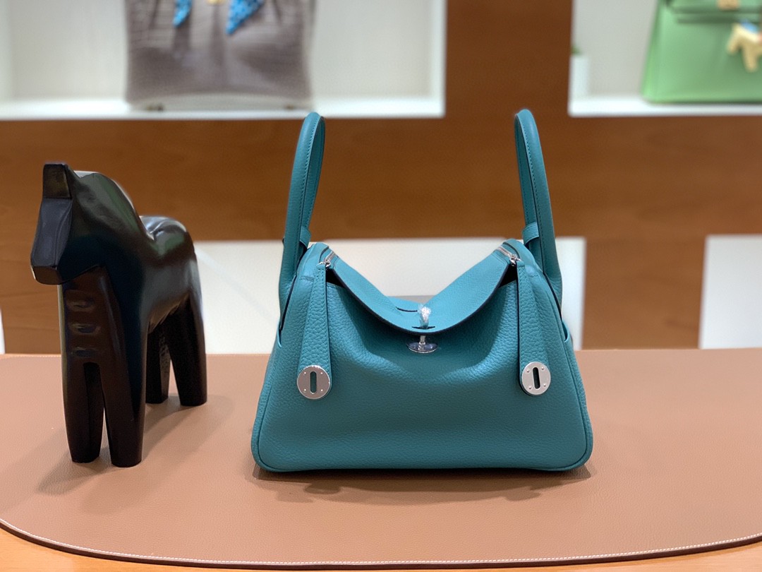 Hermès（爱马仕）Lindy 琳迪包 TC 维罗纳绿 银扣 26cm 现货