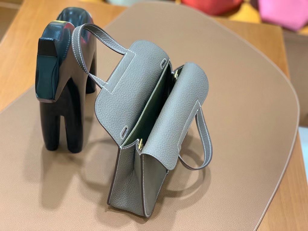 Hermès（爱马仕）TC 大象灰 Halzan 22cm 金扣 现货