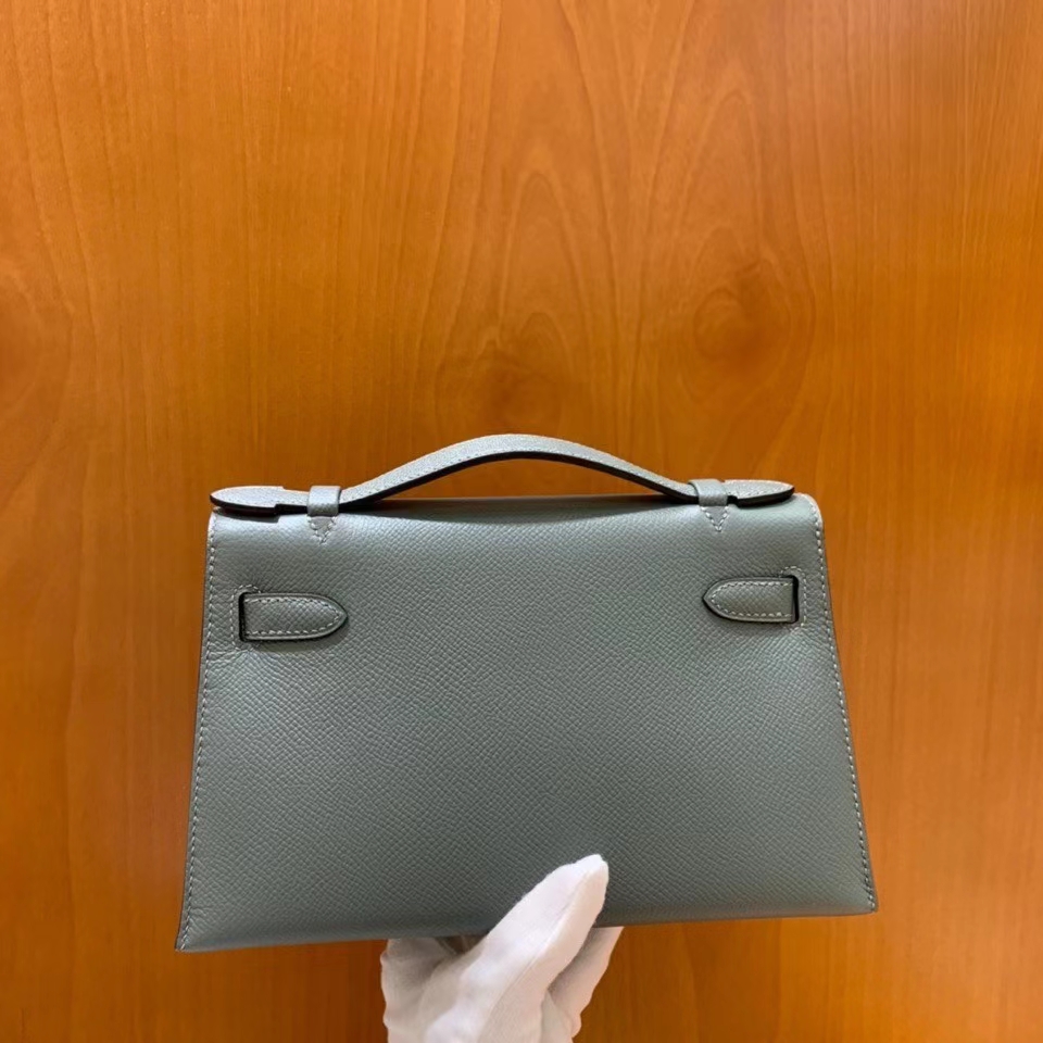 Hermès（爱马仕）Epsom 杏仁绿 miniKelly 22cm 金扣 现货