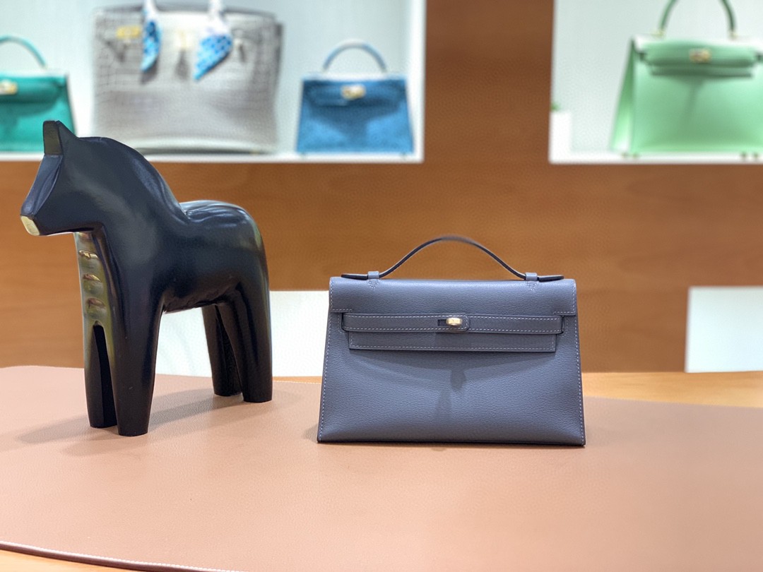 Hermès（爱马仕）ever color 锡器灰 mini Kelly 22 金扣 现货