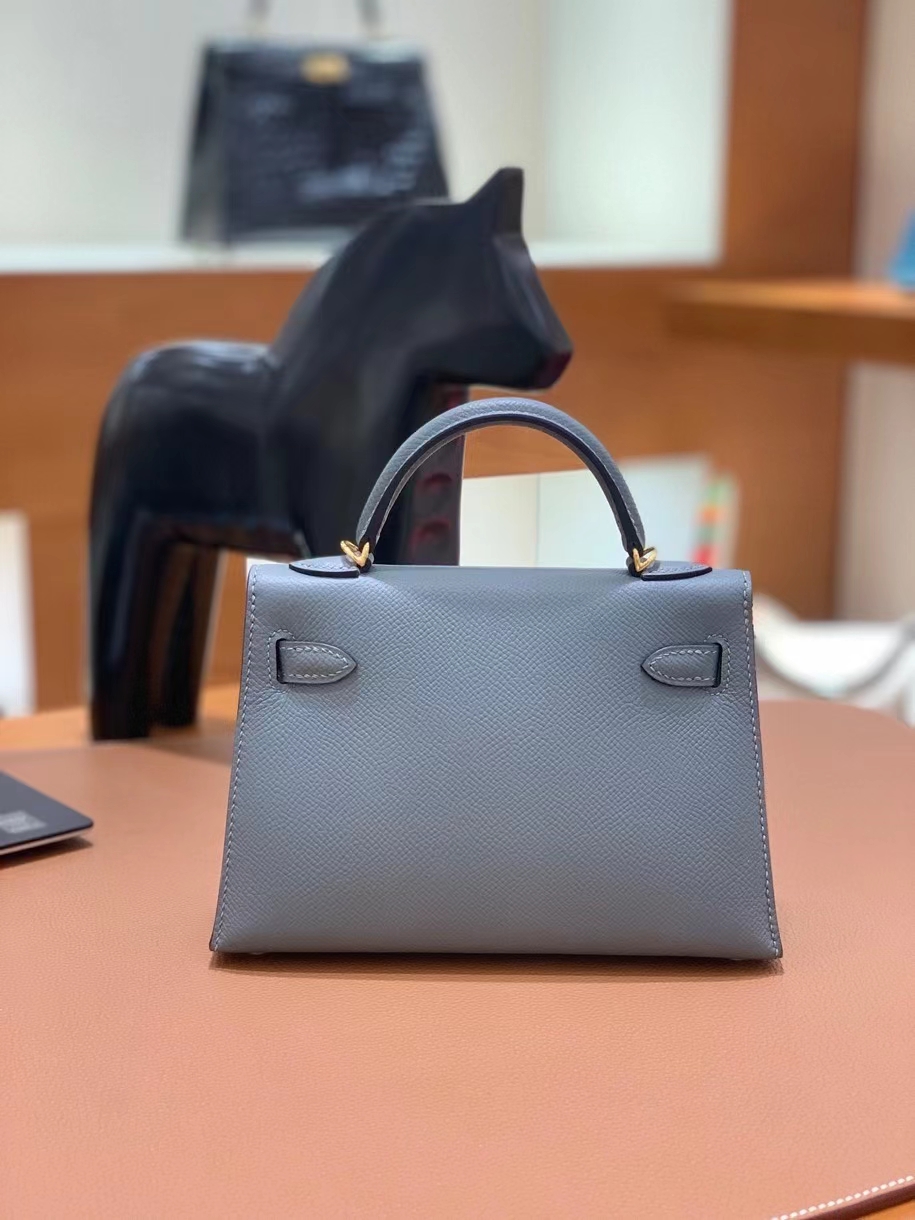Hermès（爱马仕）epsom 杏仁绿 minikelly 19cm 金扣 现货