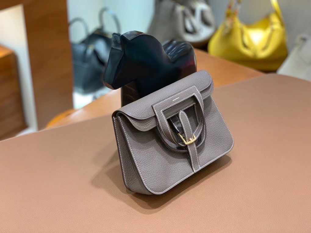 Hermès（爱马仕）TC 大象灰 Halzan 22cm 金扣 现货