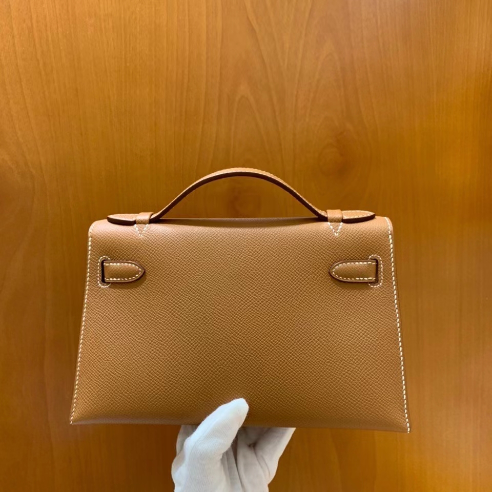 Hermès（爱马仕）Epsom 金棕色 miniKelly 22cm 金扣 现货