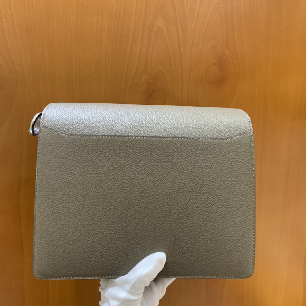 Hermès（爱马仕）Roulis 猪鼻子 evercolor 沥青灰 23cm 银扣 现货