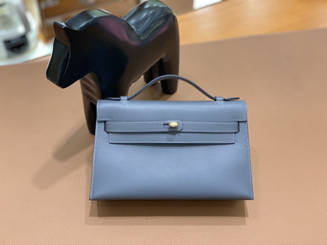 Hermès（爱马仕）ever color 锡器灰 mini Kelly 22 金扣 现货