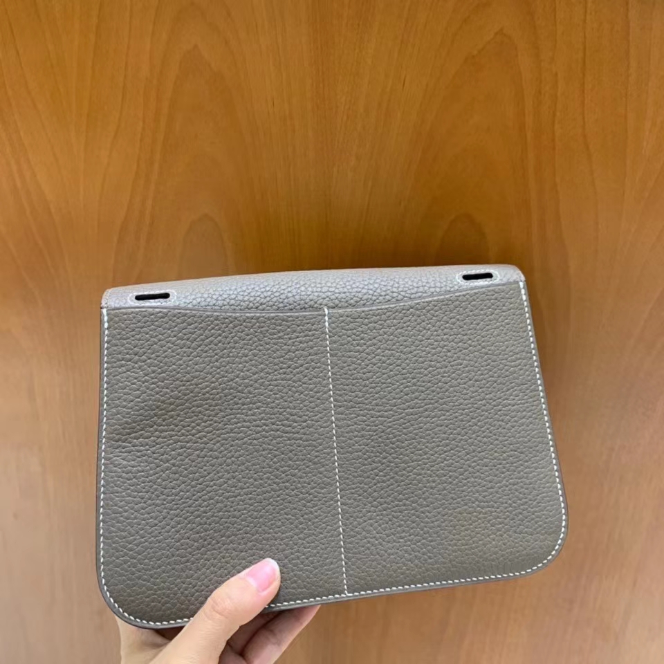 Hermès（爱马仕）TC 大象灰 Halzan 22cm 金扣 现货