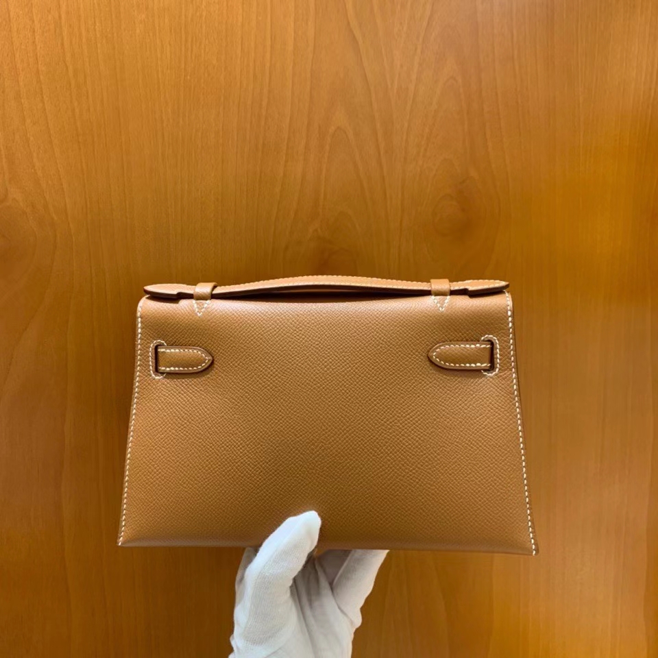 Hermès（爱马仕）Epsom 金棕色 miniKelly 22cm 银扣 现货
