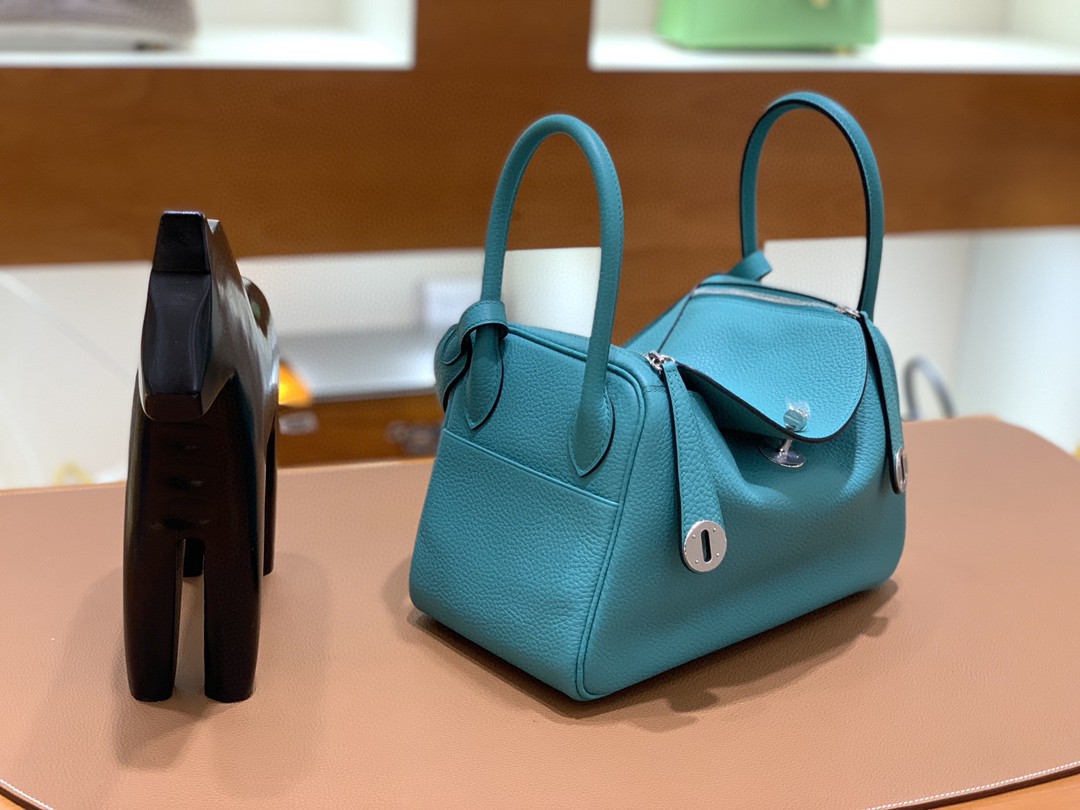 Hermès（爱马仕）Lindy 琳迪包 TC 维罗纳绿 银扣 26cm 现货