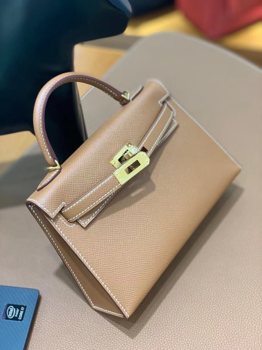 Hermès（爱马仕）epsom 金棕色 minikelly 19cm 金扣 现货