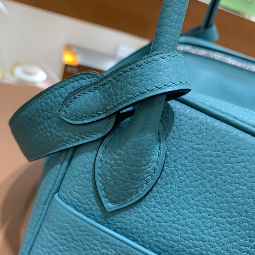 Hermès（爱马仕）Lindy 琳迪包 TC 维罗纳绿 银扣 26cm 现货