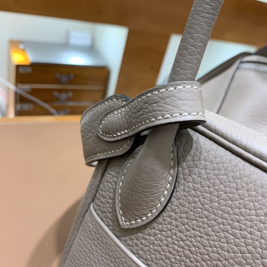 Hermès（爱马仕）Lindy 琳迪包 TC 斑鸠灰 银扣 26cm 现货