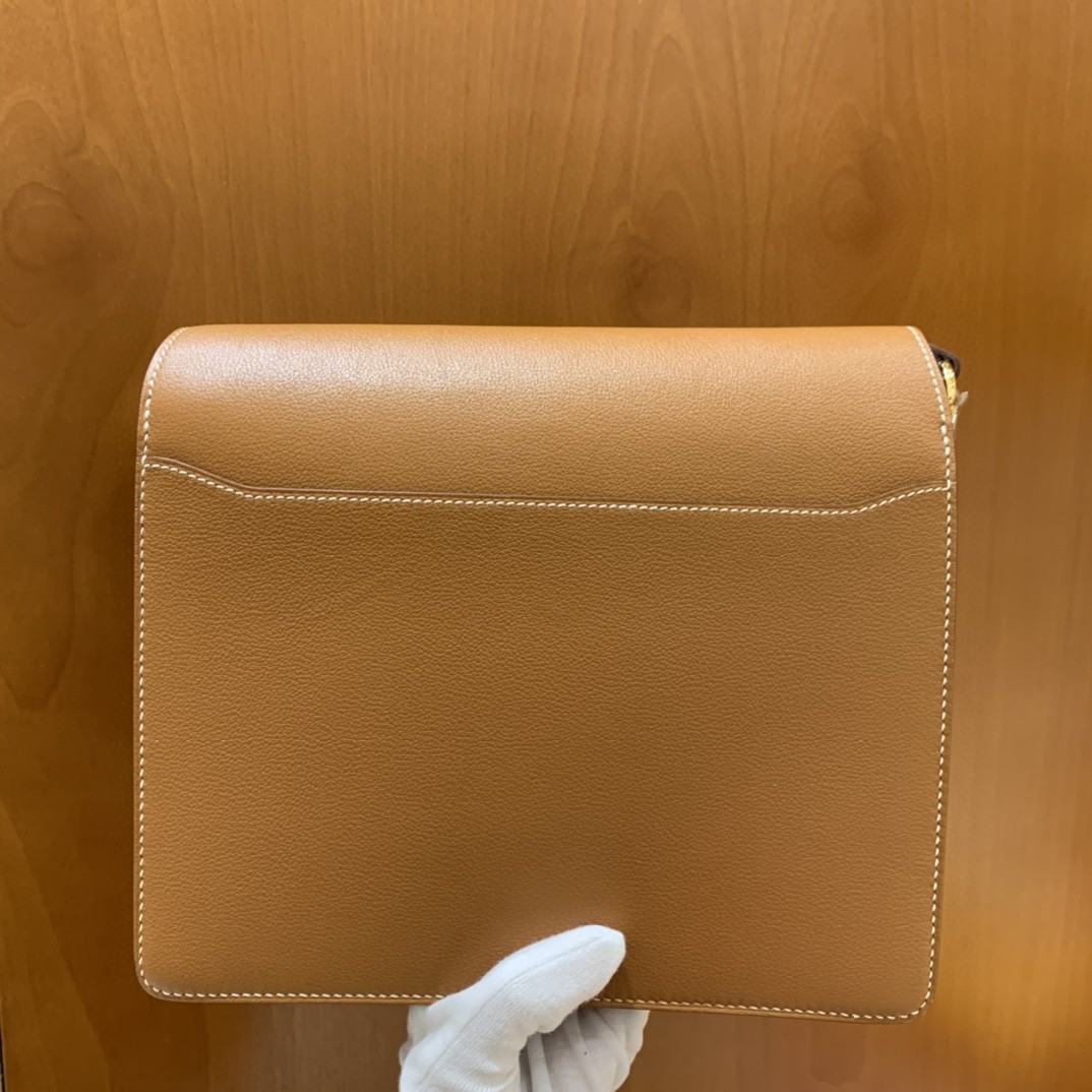 Hermès（爱马仕）Roulis 猪鼻子 evercolor 金棕色 23cm 金扣 现货