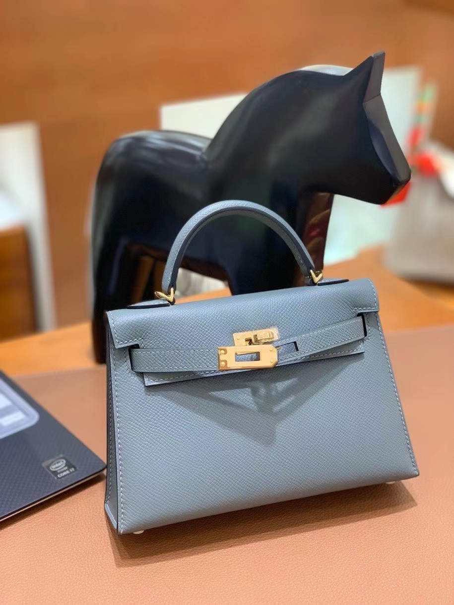 Hermès（爱马仕）epsom 杏仁绿 minikelly 19cm 金扣 现货