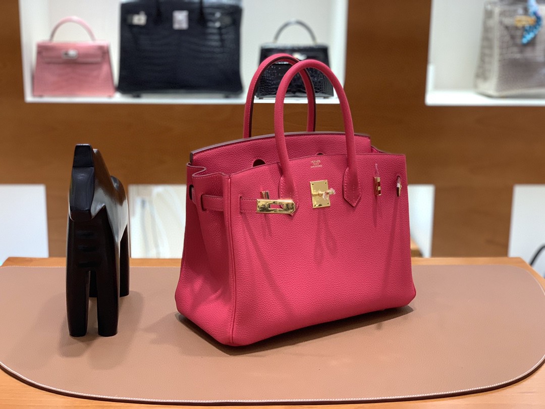 Hermès（爱马仕）Birkin 铂金包 Togo i6极致粉 顶级五金 金扣 30cm