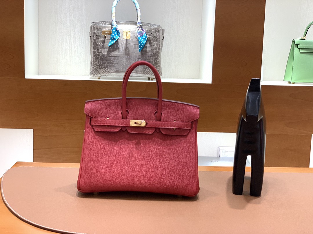Hermès（爱马仕） Birkin 铂金包 Togo Q5国旗红 金扣 25cm