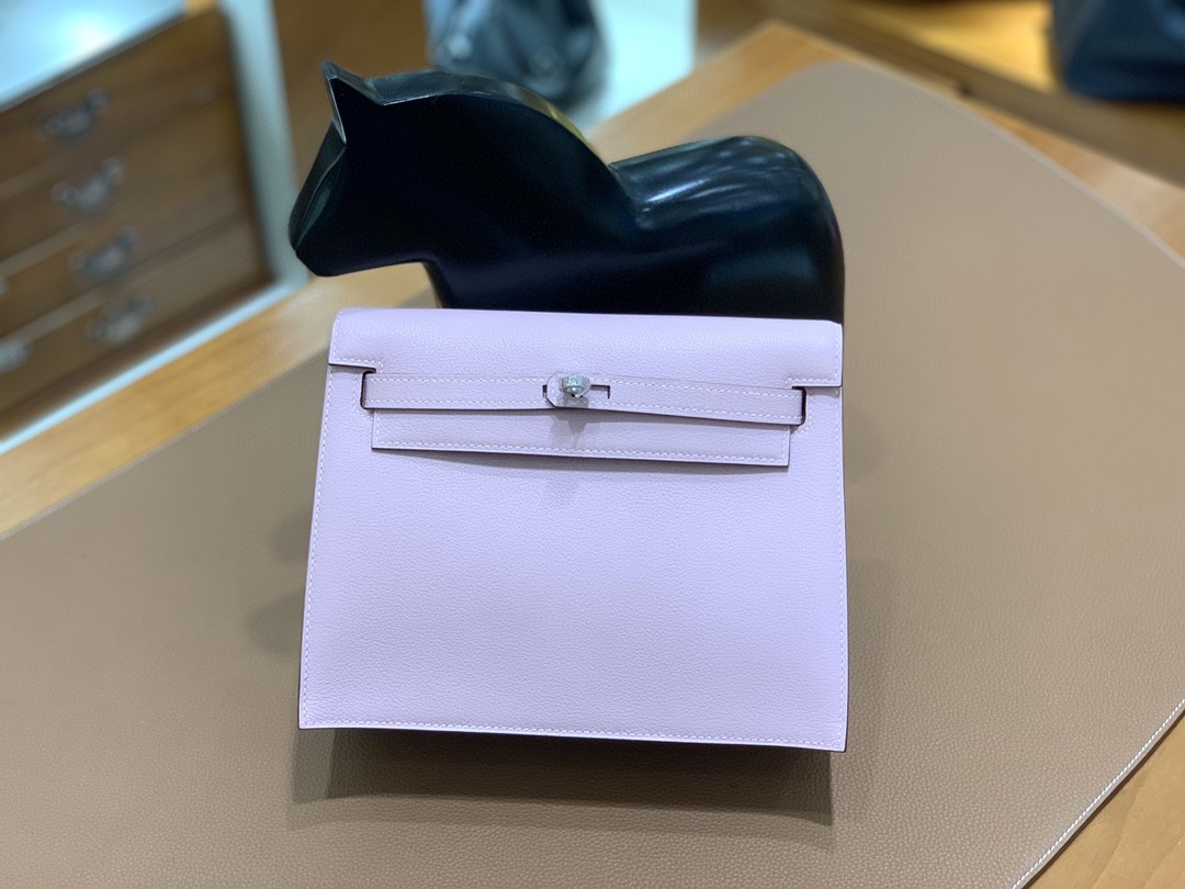 Hermès（爱马仕）Kelly danse 跳舞包 Evercolor X9锦葵紫 22 银扣