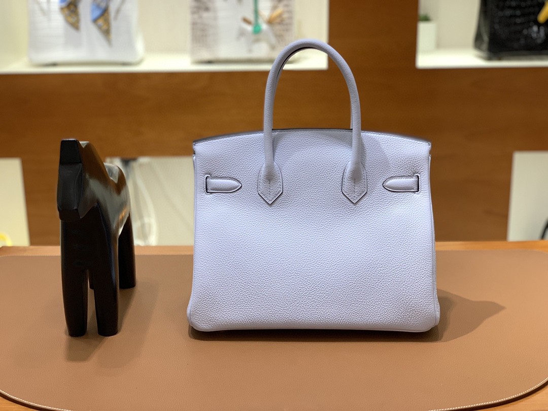 Hermès（爱马仕）Birkin 铂金包 Togo T0 雾蓝 金扣 30cm