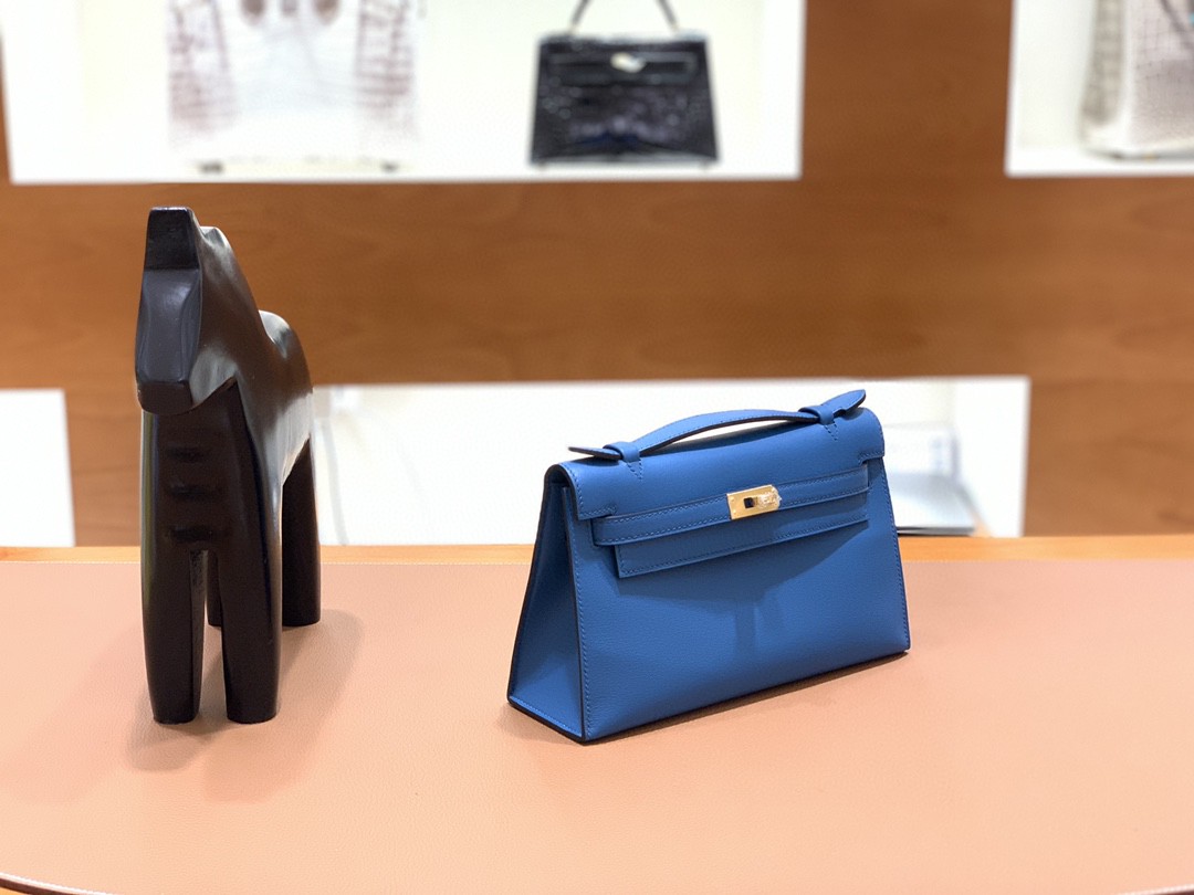 Hermès（爱马仕）mini Kelly 迷你凯莉 swift 坦桑尼亚蓝 金扣 22