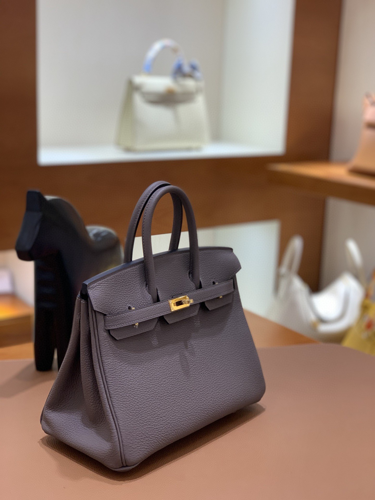 Hermès（爱马仕）Birkin 铂金包 togo 8F锡器灰 金扣 25cm
