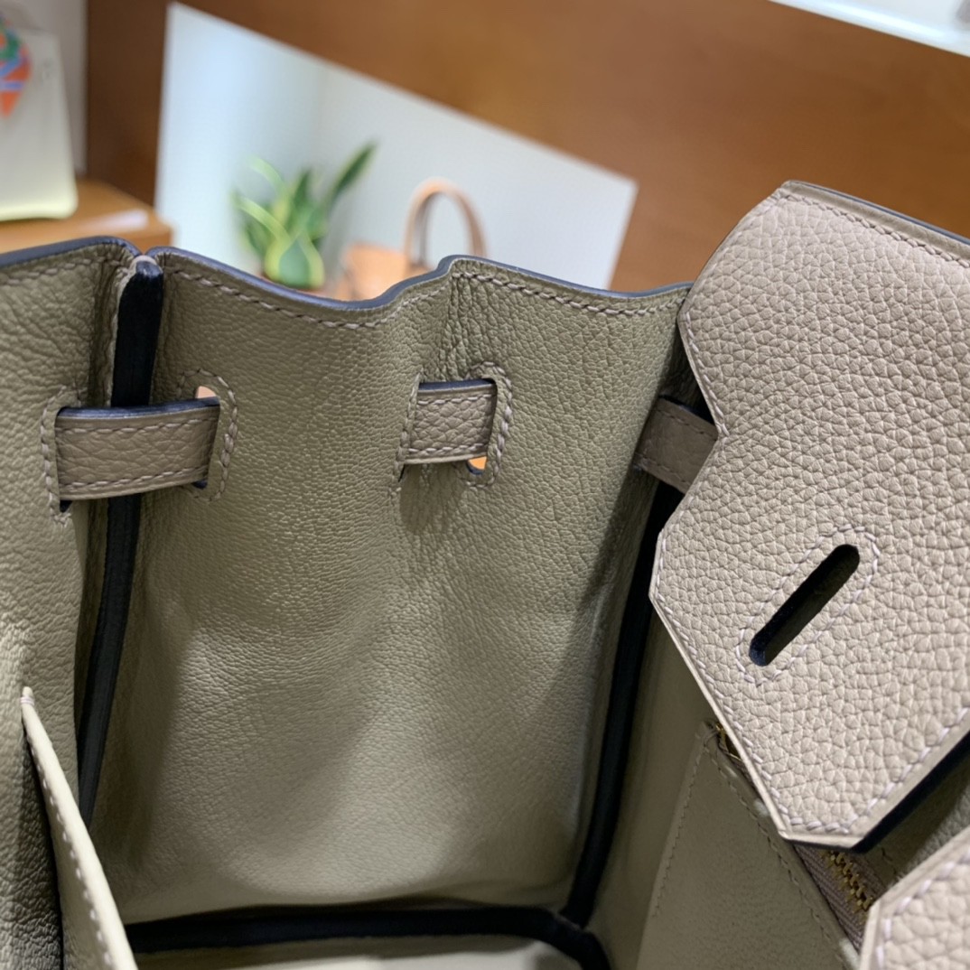 Hermès（爱马仕） Birkin 铂金包 Togo S2 风衣灰 金扣 25cm