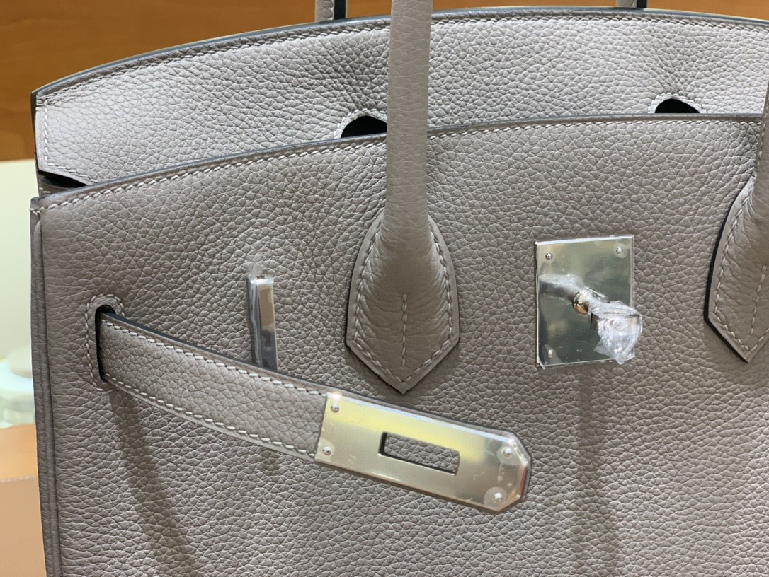 Hermès（爱马仕） Birkin 铂金包 Togo M8 沥青灰 银扣 30cm