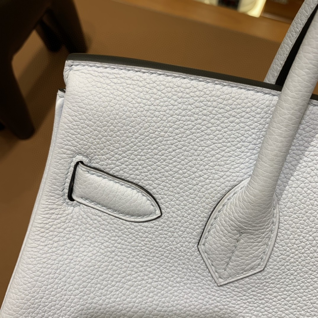 Hermès（爱马仕）Birkin 铂金包 Togo T0 雾蓝 金扣 30cm