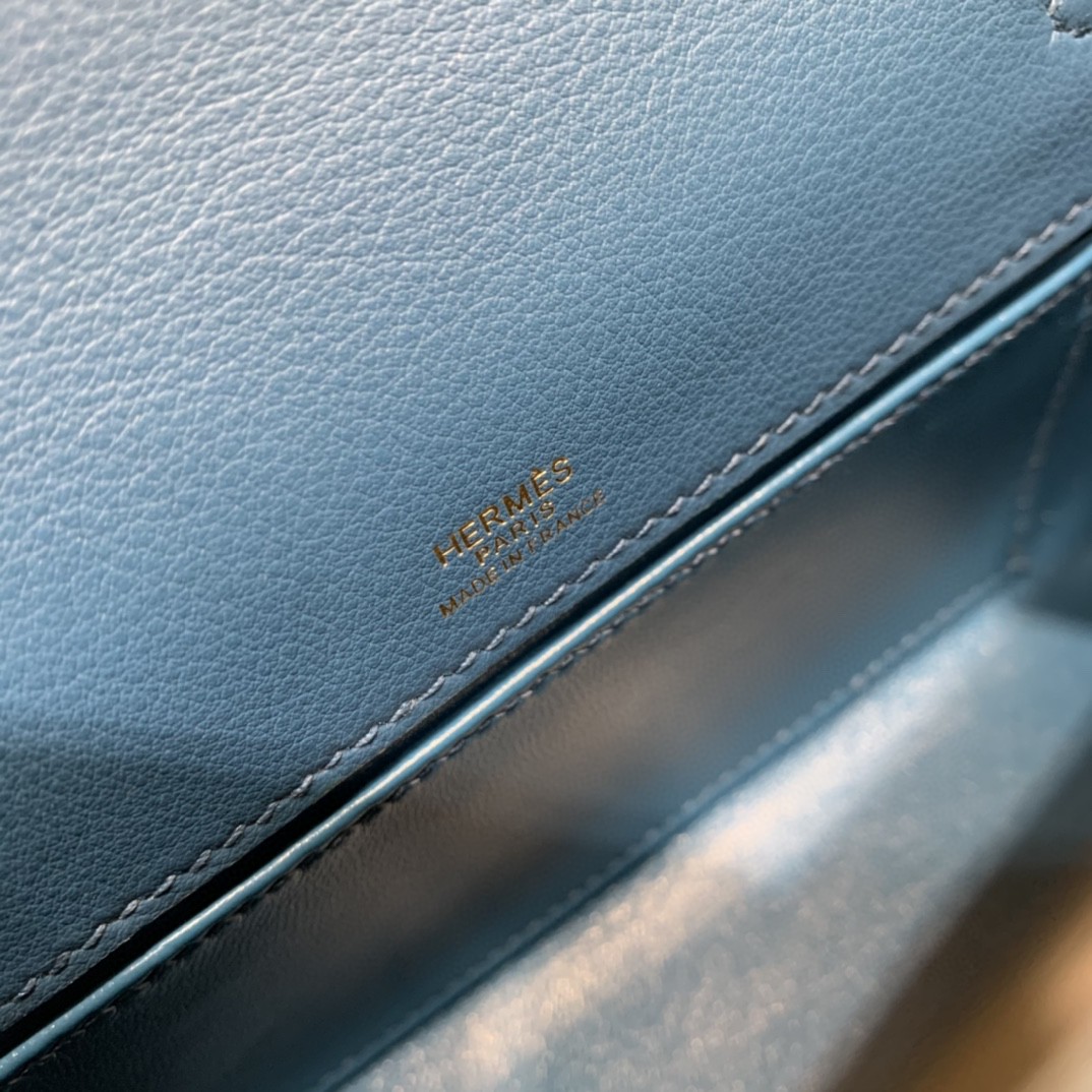 Hermès（爱马仕）mini Kelly 迷你凯莉 swift 坦桑尼亚蓝 金扣 22