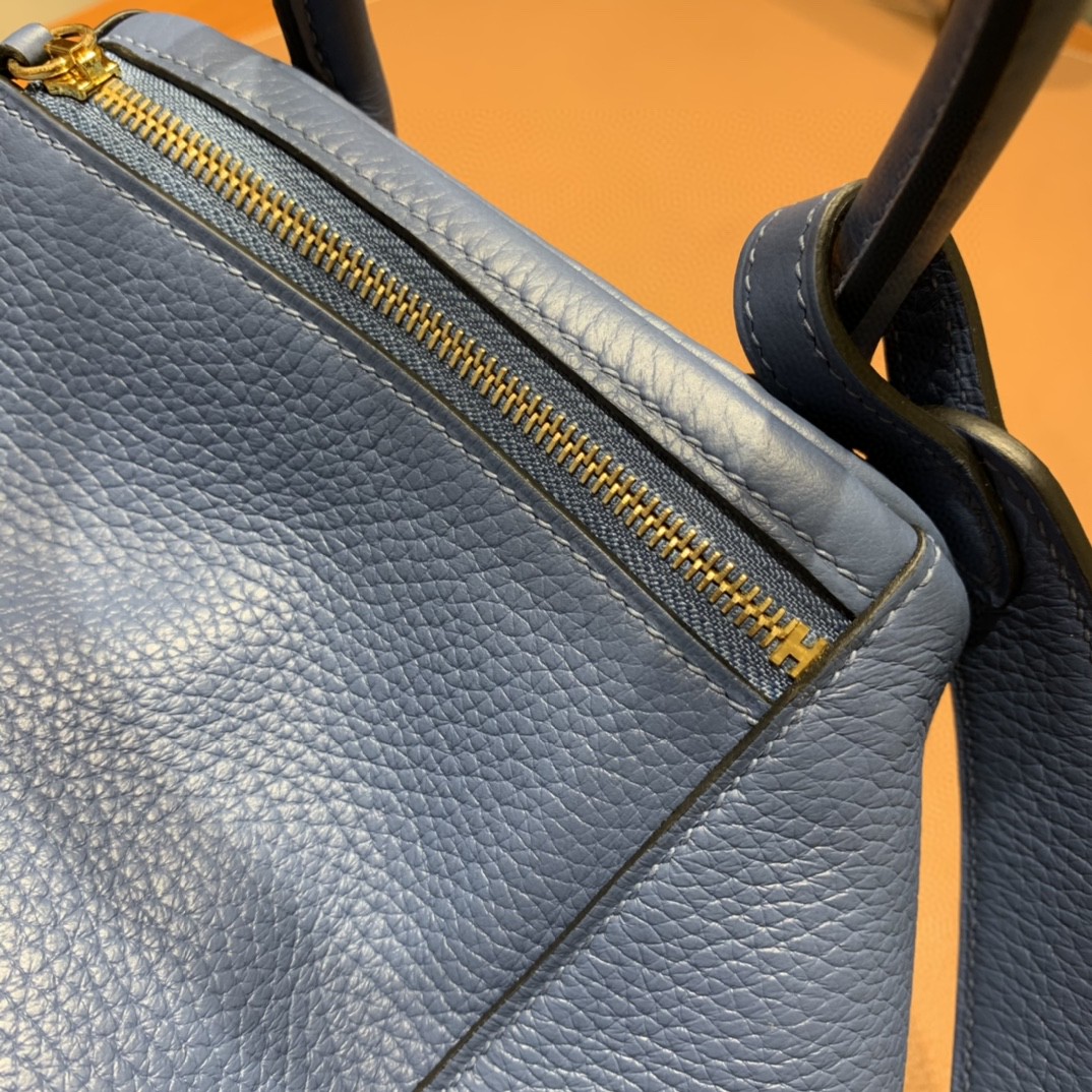 Hermès（爱马仕）Lindy 琳迪包 TC 玛瑙蓝 金扣 26cm