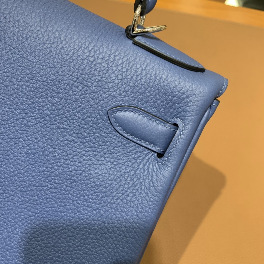 Hermès（爱马仕）kelly 凯莉包 Togo 玛瑙蓝 28cm 银扣