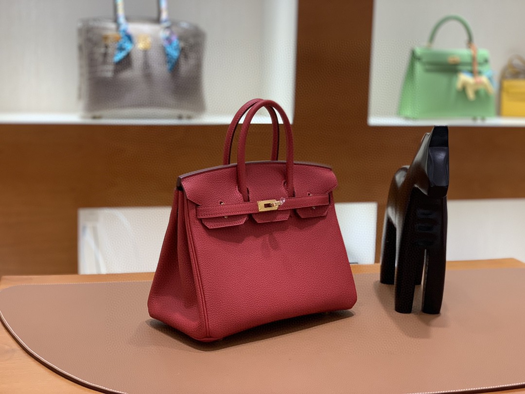 Hermès（爱马仕） Birkin 铂金包 Togo Q5国旗红 金扣 25cm