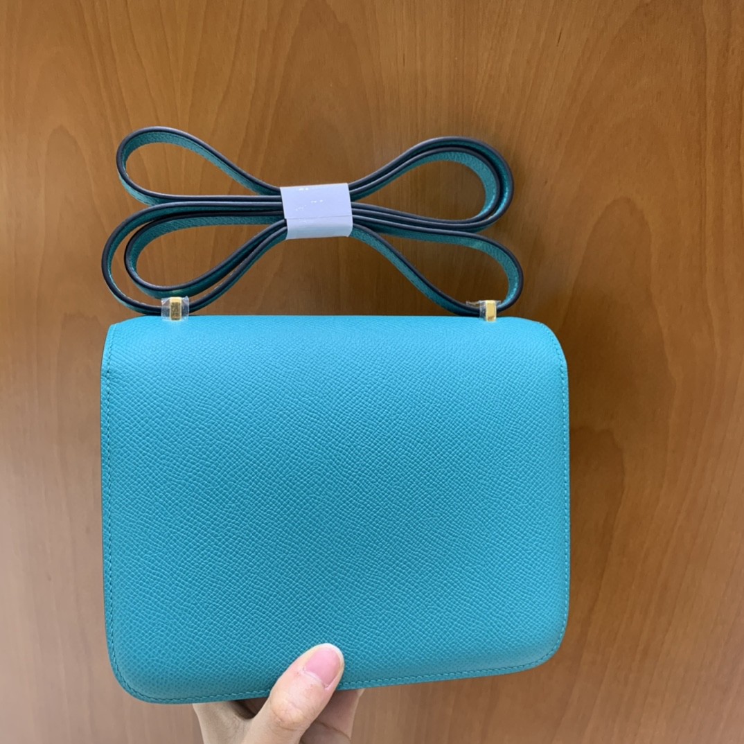 Hermès（爱马仕）Constance 空姐包 Epsom 维罗纳绿 19cm 金扣