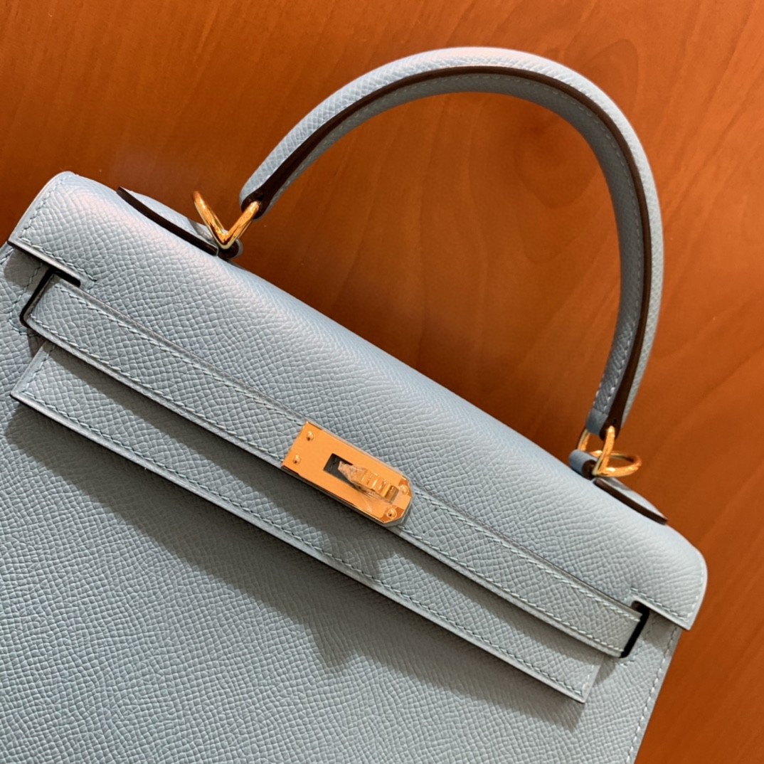 Hermès（爱马仕）Kelly 凯莉包 Epsom 北方蓝 金扣 25cm 现货