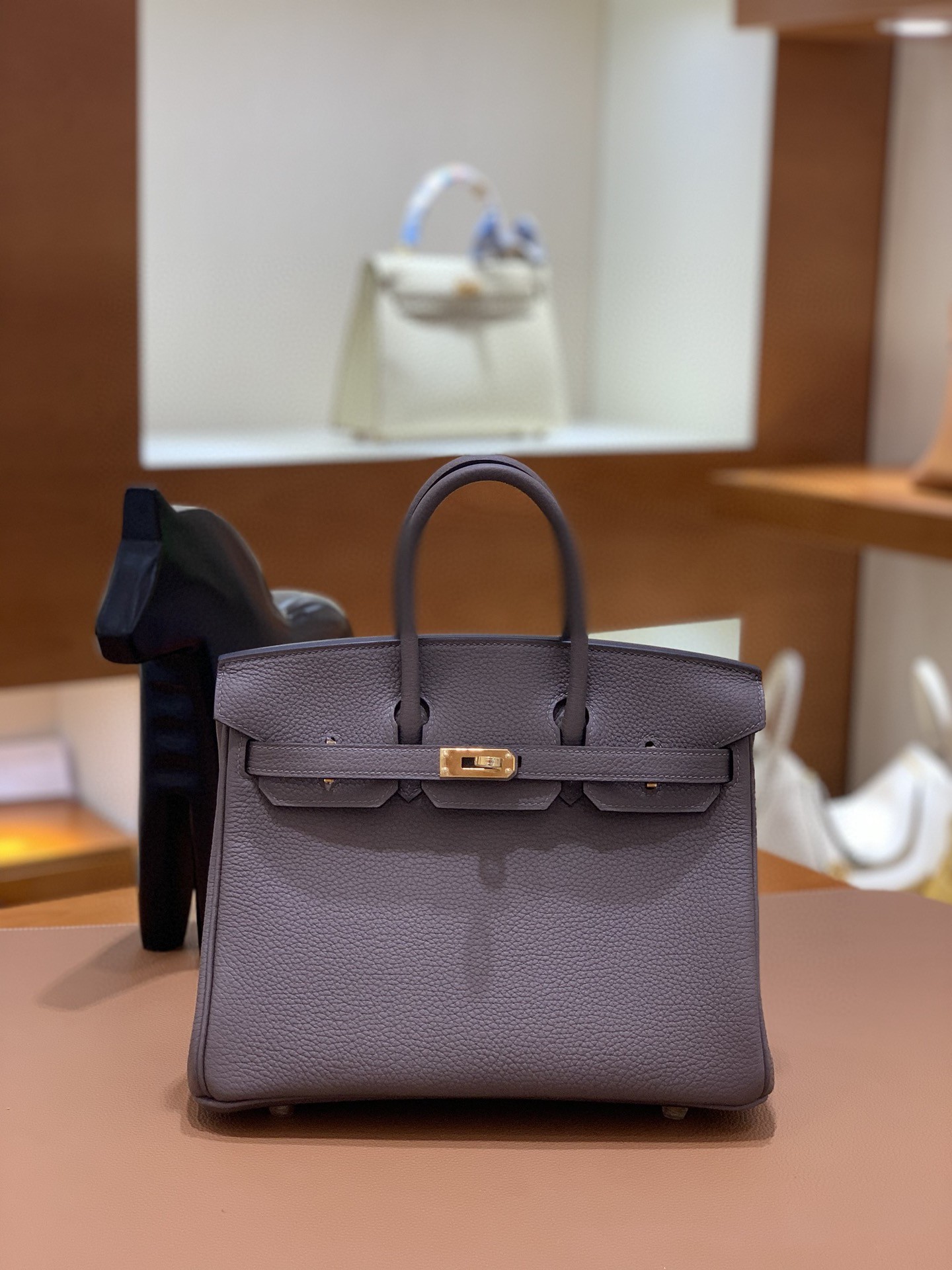 Hermès（爱马仕）Birkin 铂金包 togo 8F锡器灰 金扣 25cm