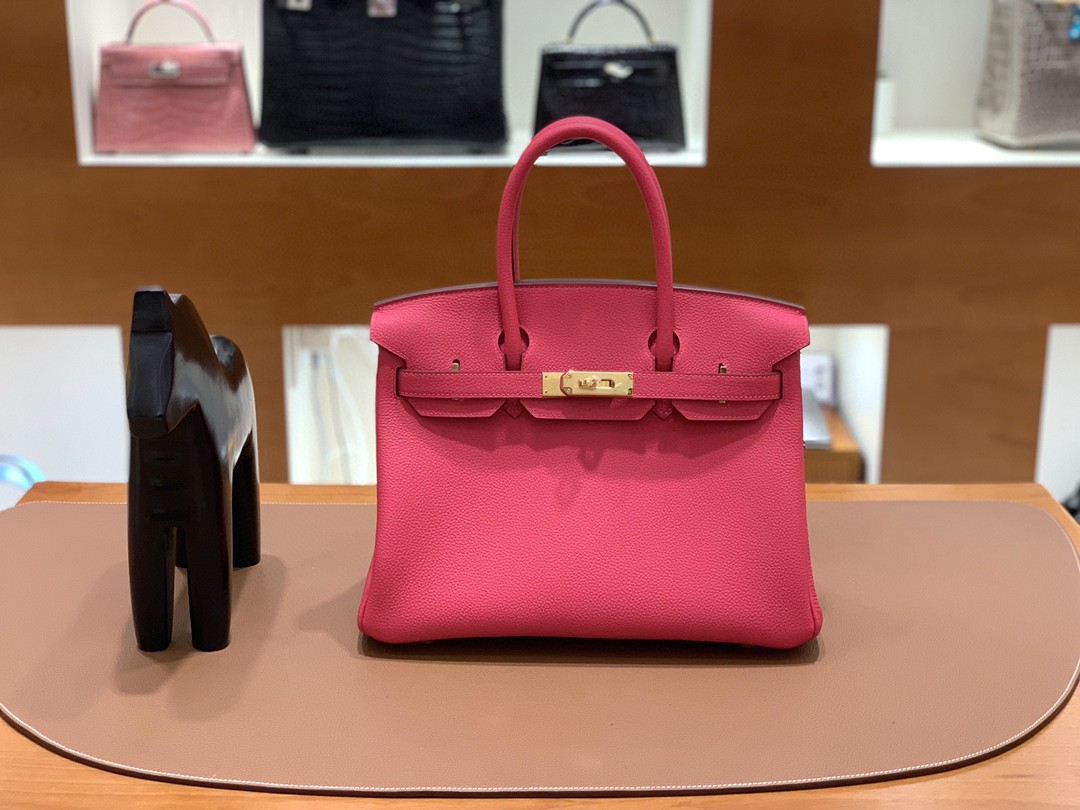 Hermès（爱马仕）Birkin 铂金包 Togo i6极致粉 顶级五金 金扣 30cm