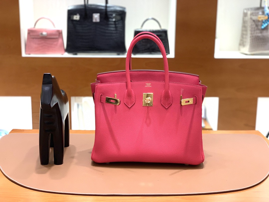 Hermès（爱马仕）Birkin 铂金包 Togo i6极致粉 顶级五金 金扣 30cm