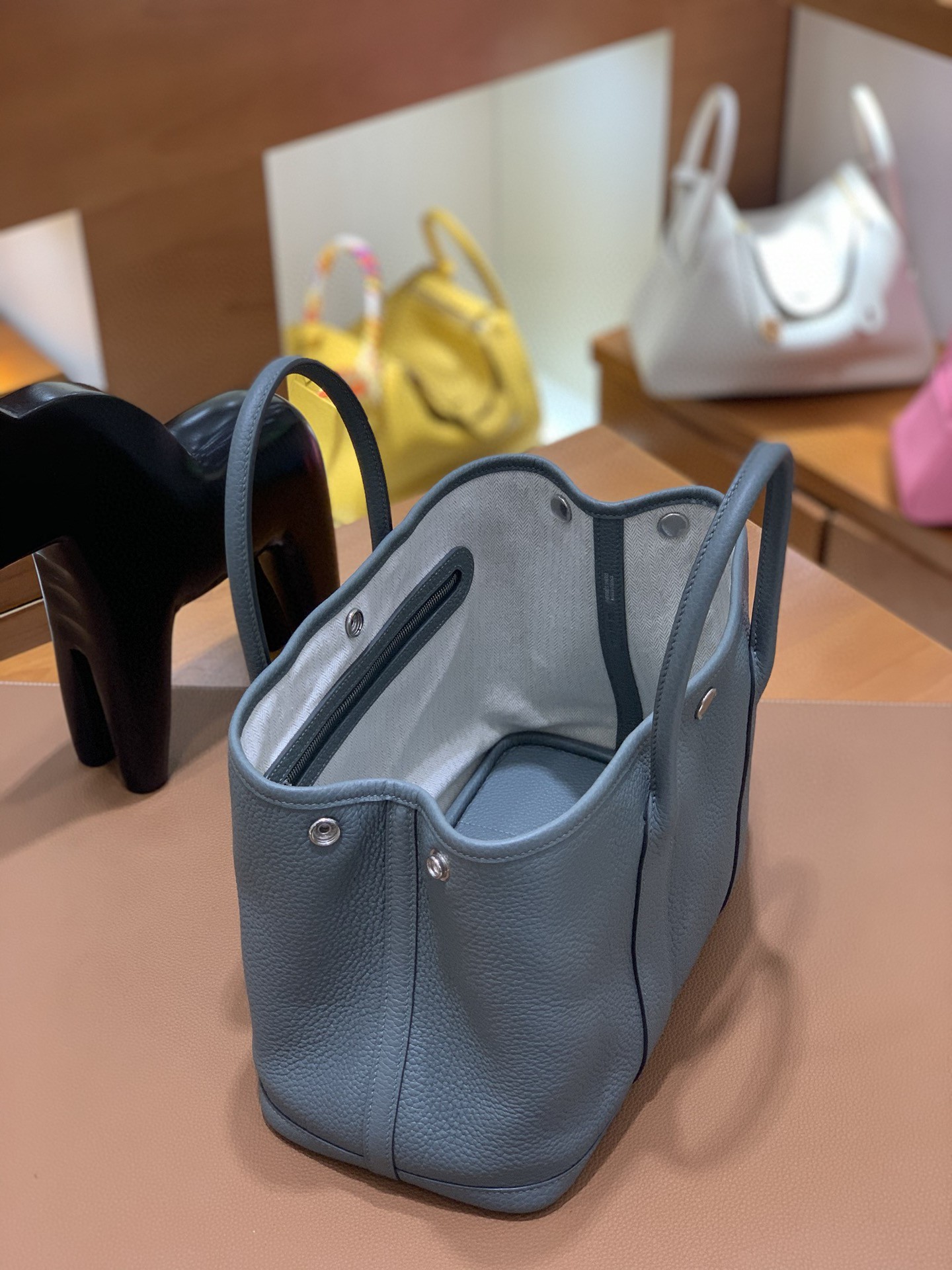Hermès（爱马仕）Garden Party 花园包 TC 杏仁绿 银扣 30cm