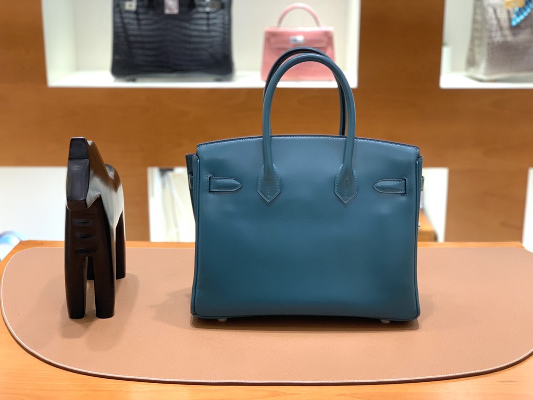 Hermès（爱马仕）Birkin 铂金包 Box皮 英国绿 金扣 30cm