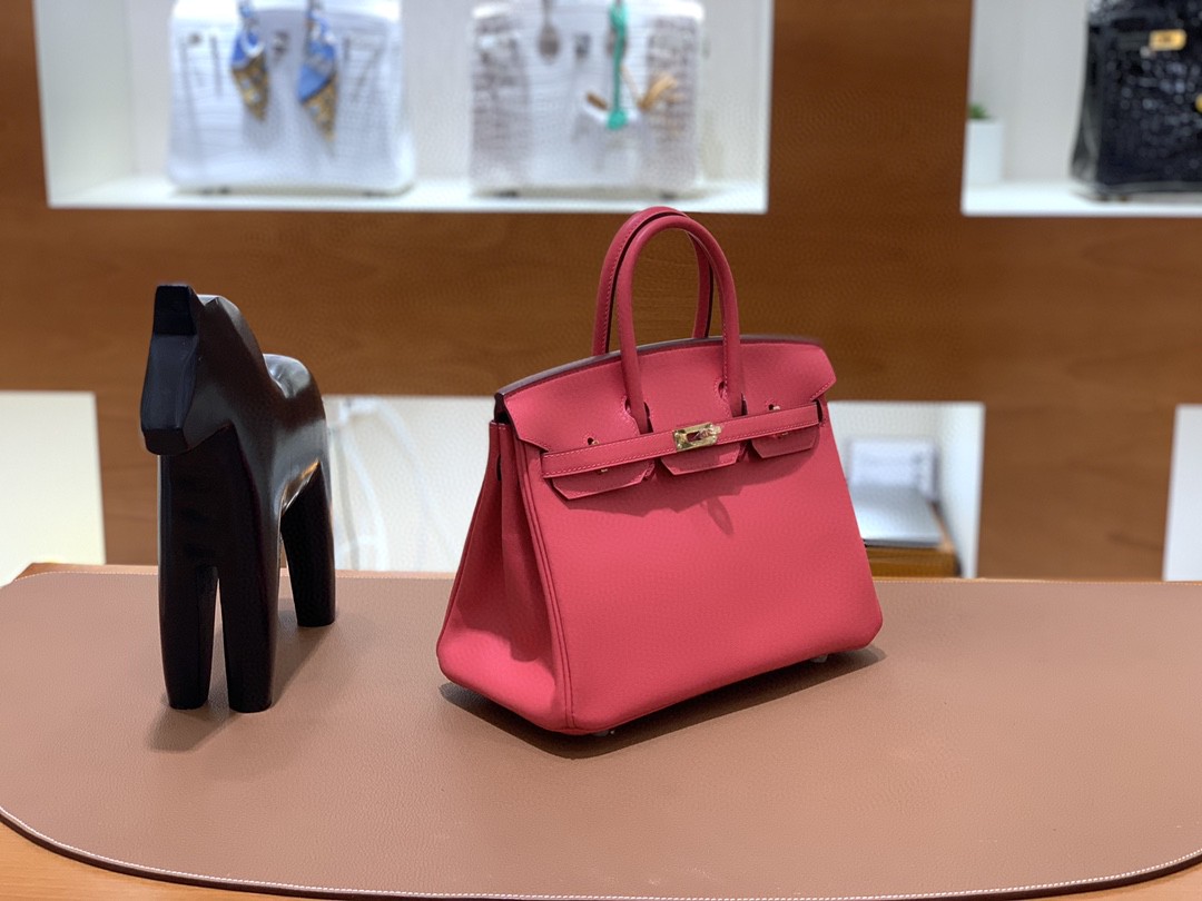 Hermès（爱马仕）Birkin 铂金包 Swift 唇膏粉 金扣 25cm