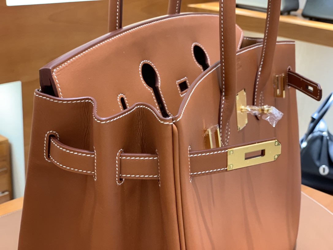Hermès（爱马仕）Birkin 铂金包 马鞍皮 金棕色 金扣 35cm