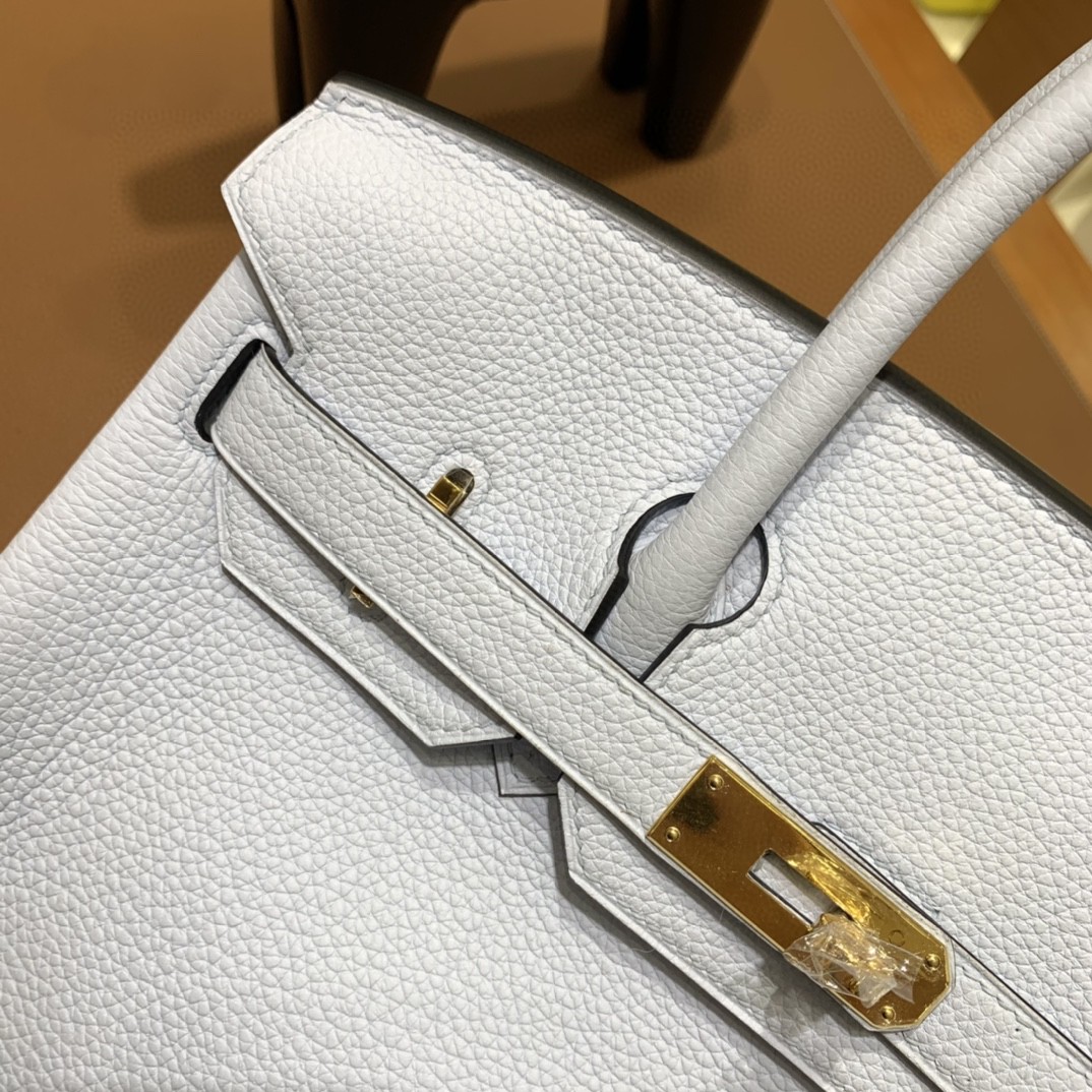 Hermès（爱马仕）Birkin 铂金包 Togo T0 雾蓝 金扣 30cm