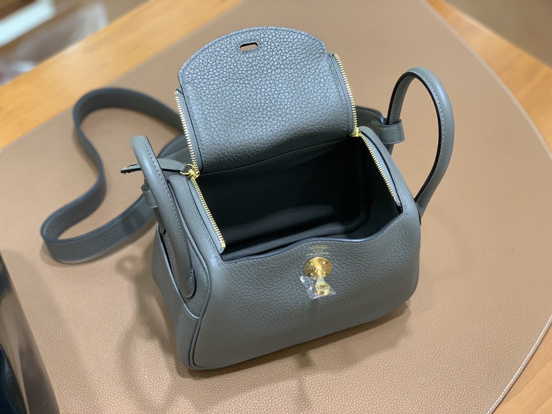 Hermès（爱马仕）mini lindy 迷你琳迪 TC 锡器灰 金扣 19cm