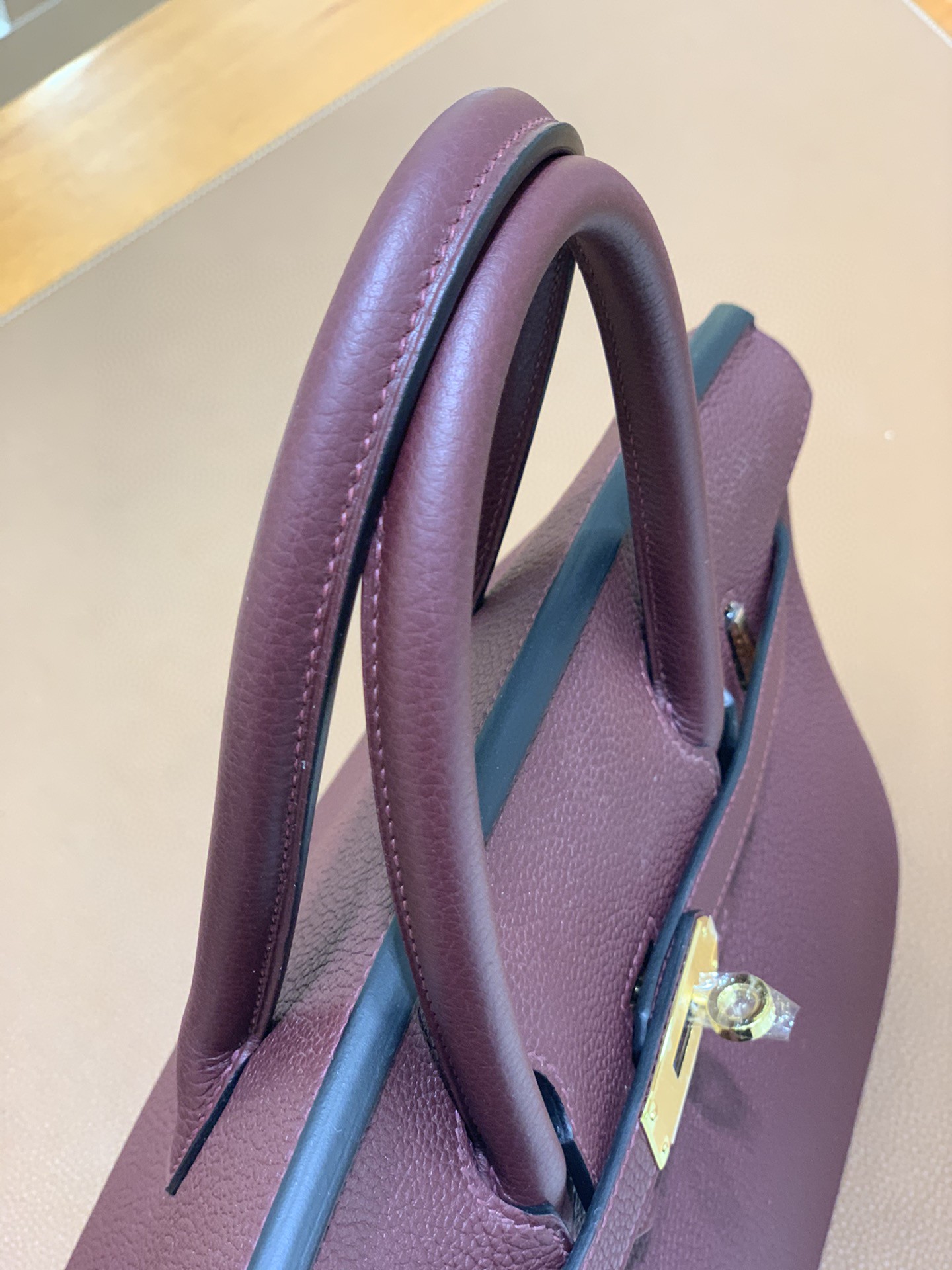 Hermès（爱马仕）Birkin 铂金包 Togo CK57 波尔多酒红 金扣 30cm