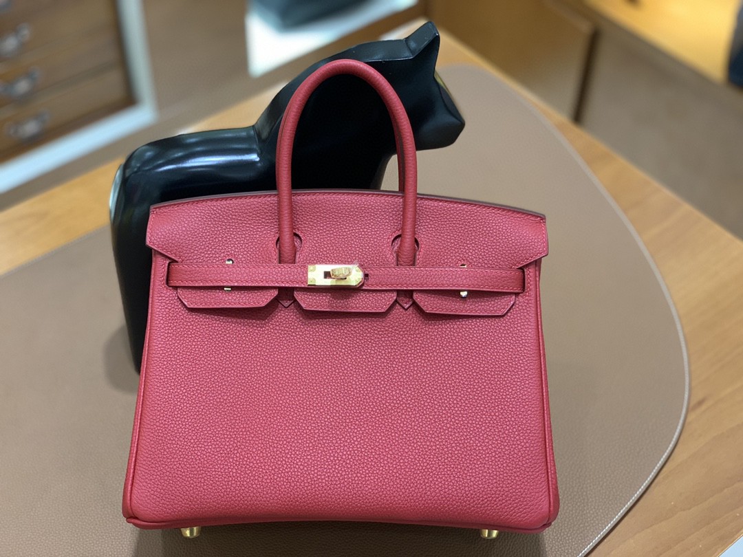 Hermès（爱马仕） Birkin 铂金包 Togo Q5国旗红 金扣 25cm