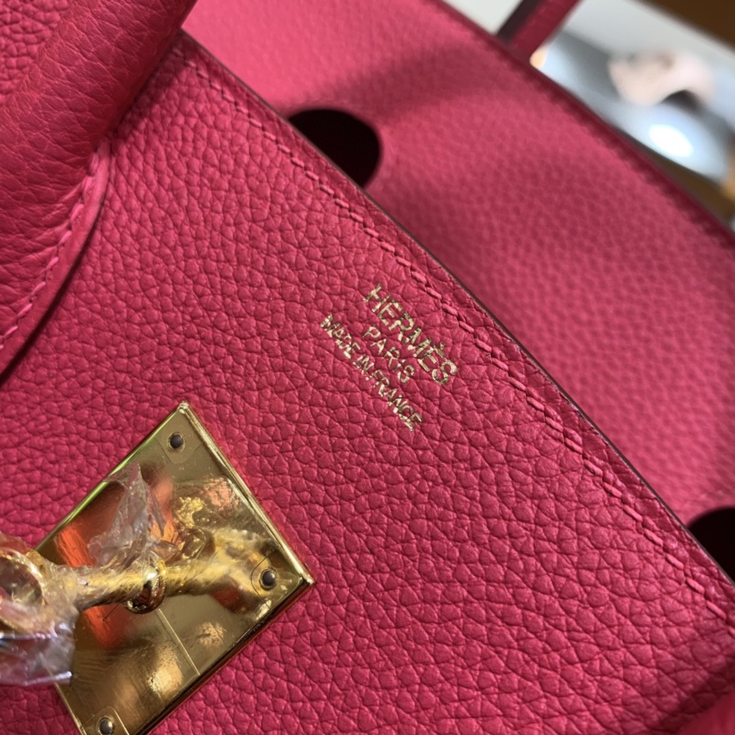 Hermès（爱马仕）Birkin 铂金包 Togo i6极致粉 顶级五金 金扣 30cm