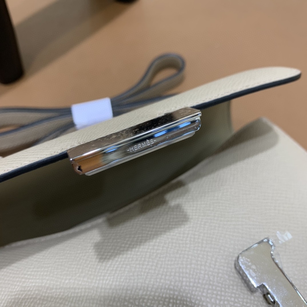 Hermès（爱马仕）Constance 空姐包 Epsom 斑鸠灰 19cm 银扣