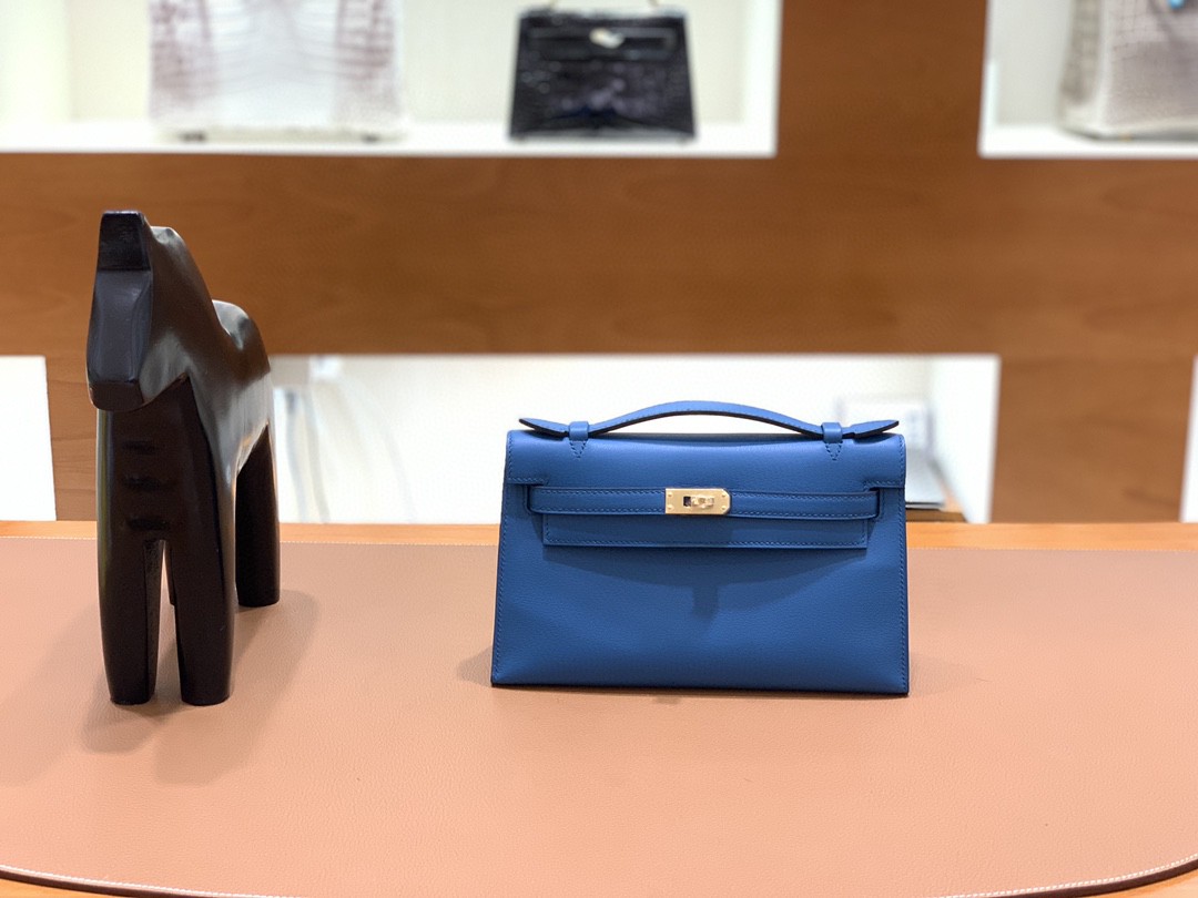 Hermès（爱马仕）mini Kelly 迷你凯莉 swift 坦桑尼亚蓝 金扣 22