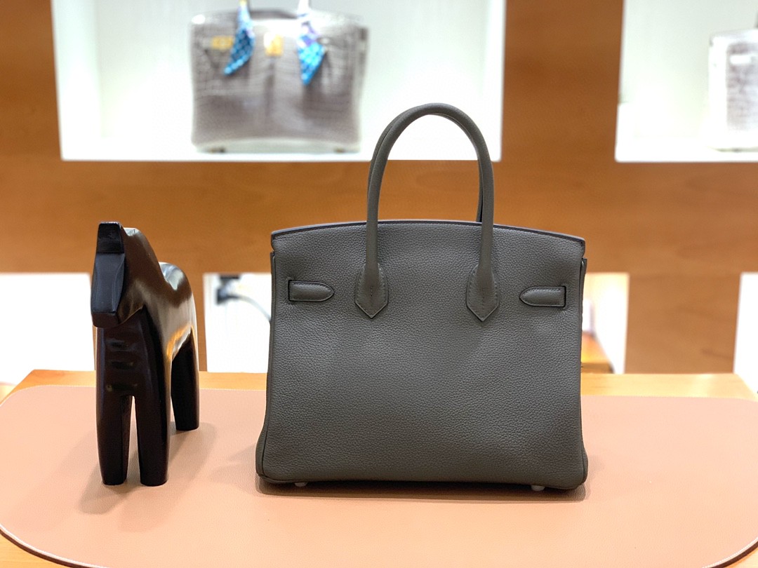 Hermès（爱马仕）Birkin 铂金包 Togo 乌木灰 金扣 30cm