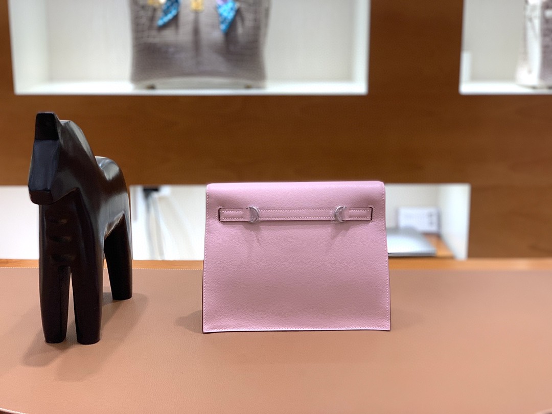 Hermès（爱马仕）Kelly danse 跳舞包 Evercolor X9锦葵紫 22 银扣