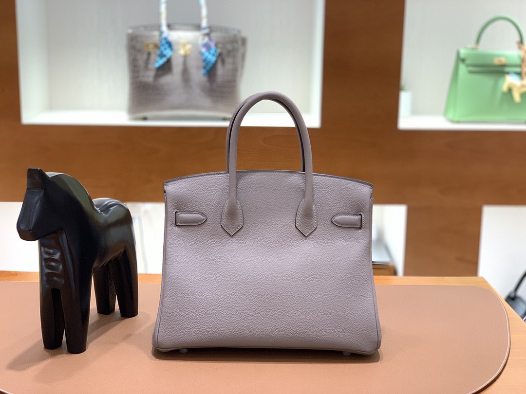 Hermès（爱马仕） Birkin 铂金包 Togo M8 沥青灰 银扣 30cm
